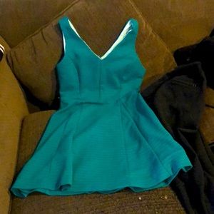 Turquoise metaphor dress with zipper size small adult